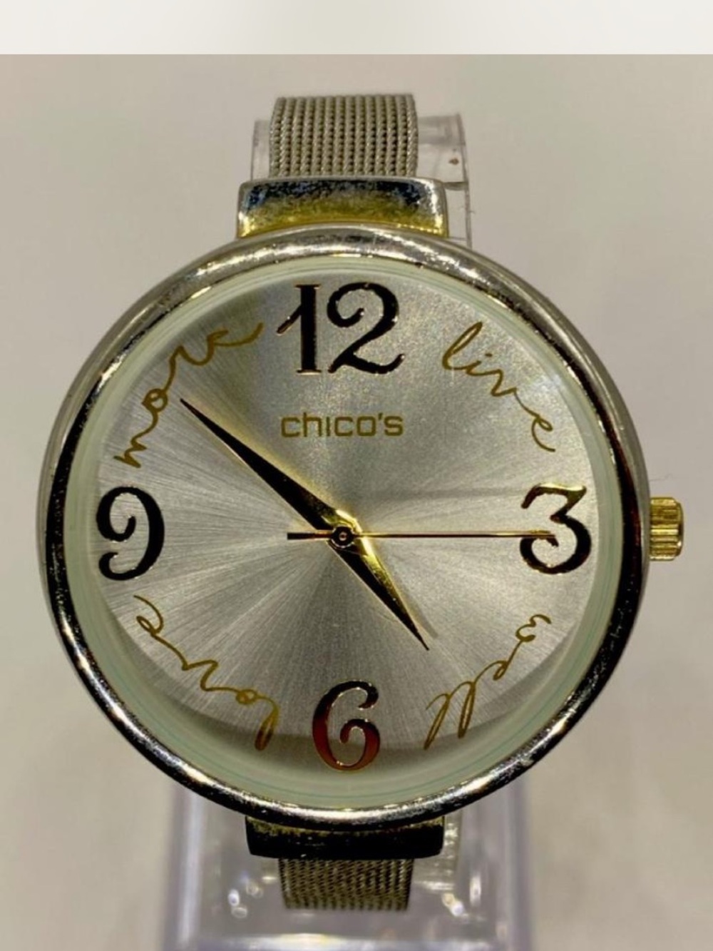 Chico”s *** Silver Dial Mesh Strap Watch - Silver *^* Cheeky Chicos !